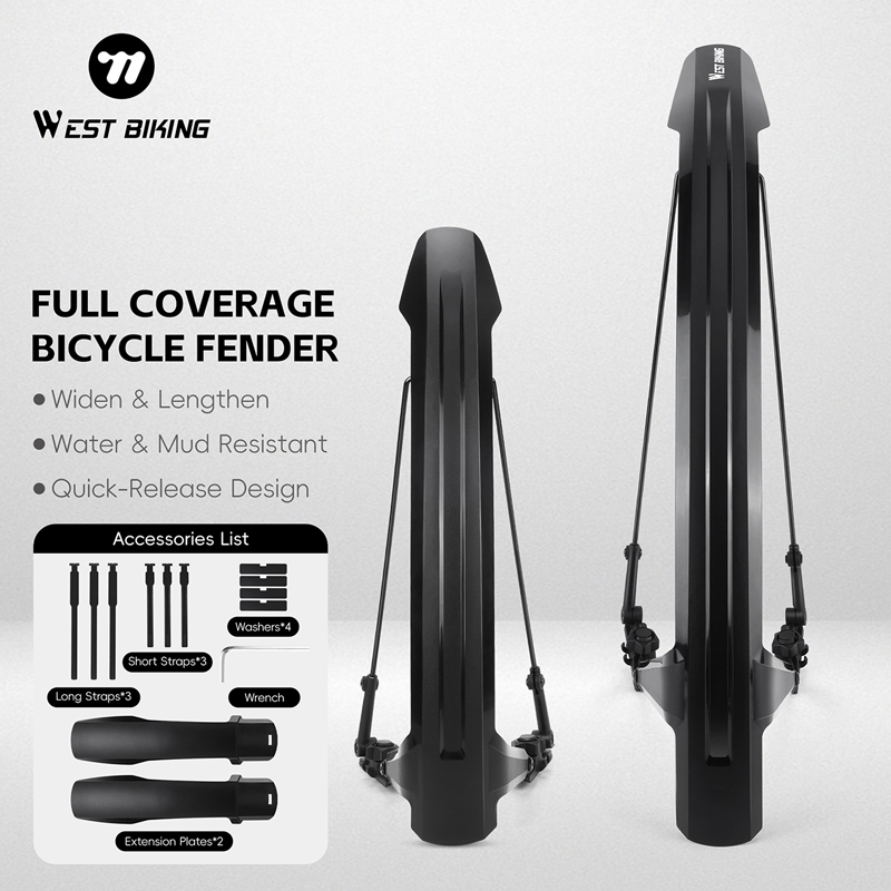 Fender Mudguard Set - Juego de guardabarros para bicicleta WEST