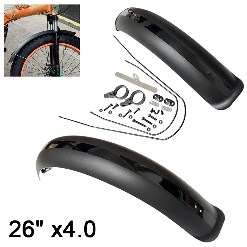 Fender Mudguard Set - Guardabarros negros para bicicleta, protectores contra