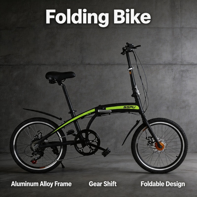 Commuting With Bike - Bicicleta Plegable de 20 Pulgadas -