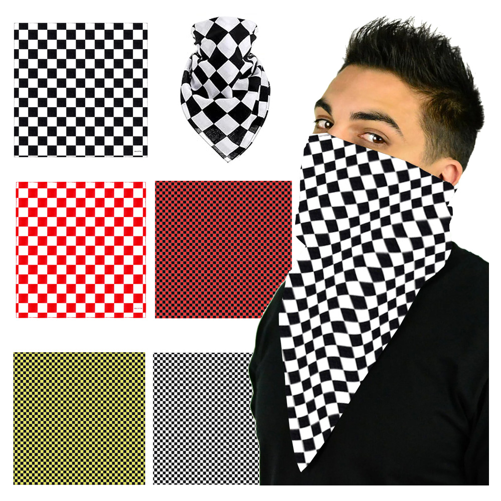 Cycling Zones - Bandana de bandera a cuadros Unisex,