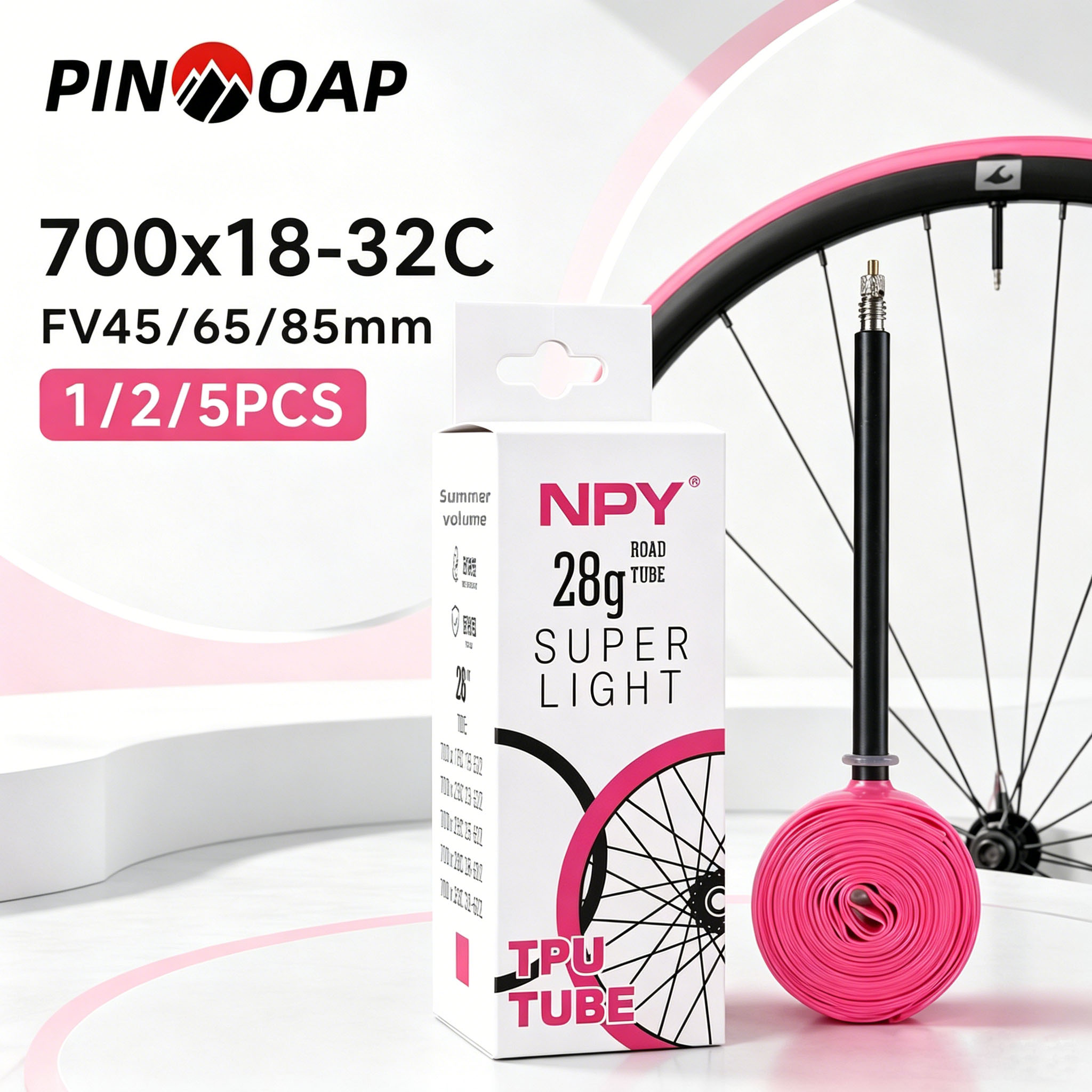 Inner Tube 700C - PINMOAP 1/2/5PCS Tubo interior rosa para