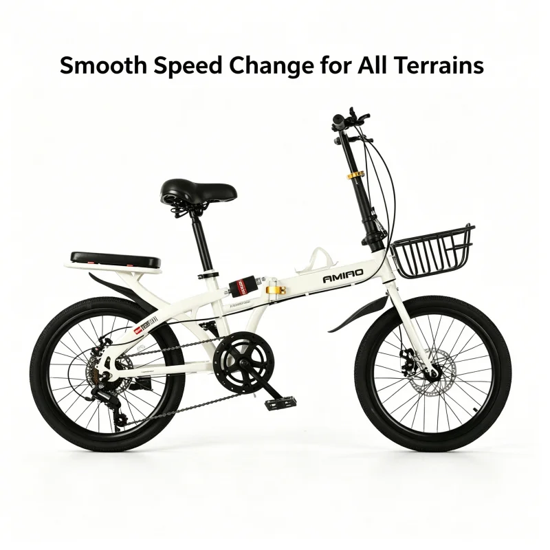 Commuting With Bike - Bicicleta Plegable Ultraligera de 20 Pulgadas,