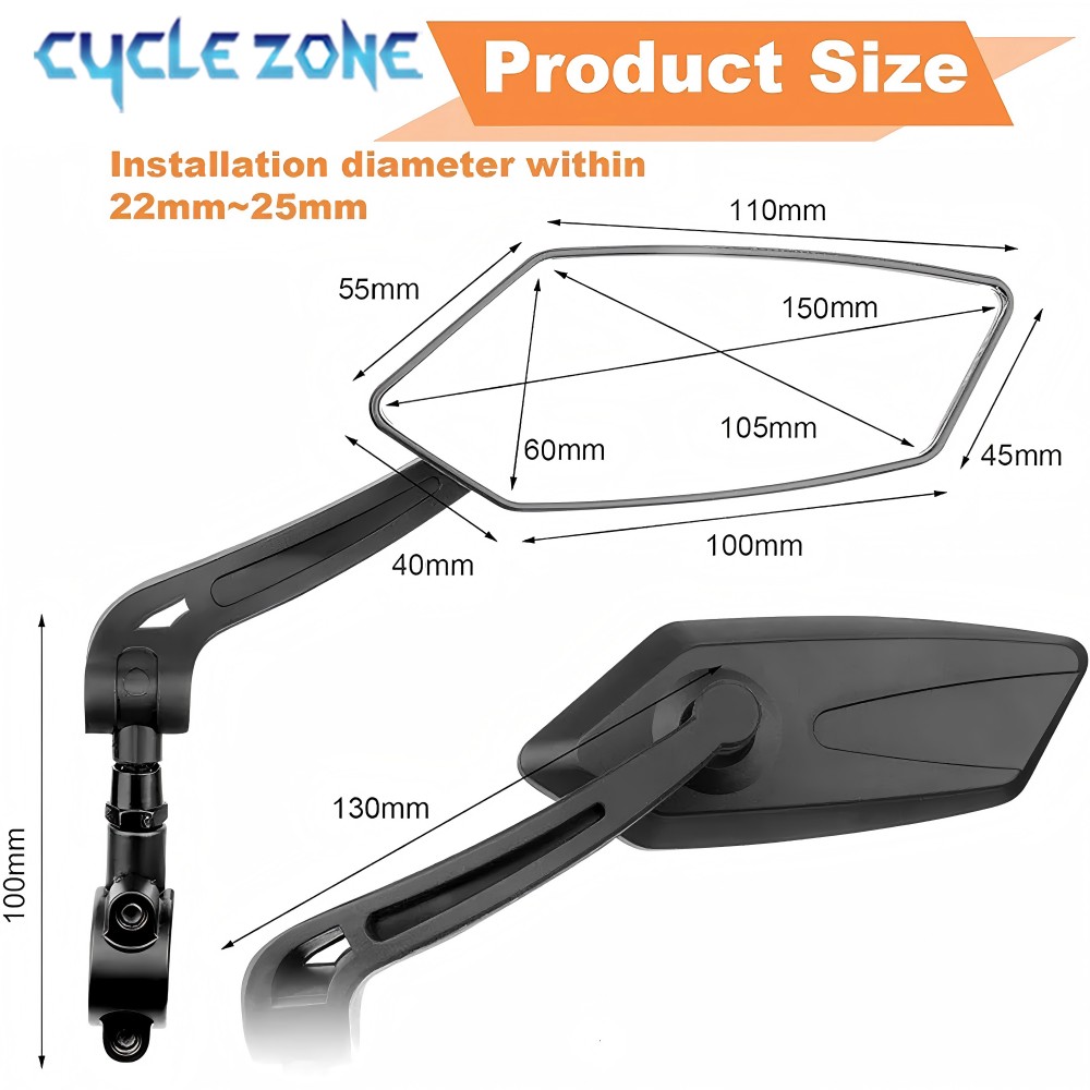 Espejo retrovisor para bicicle - Cycling Zones reseña y precio