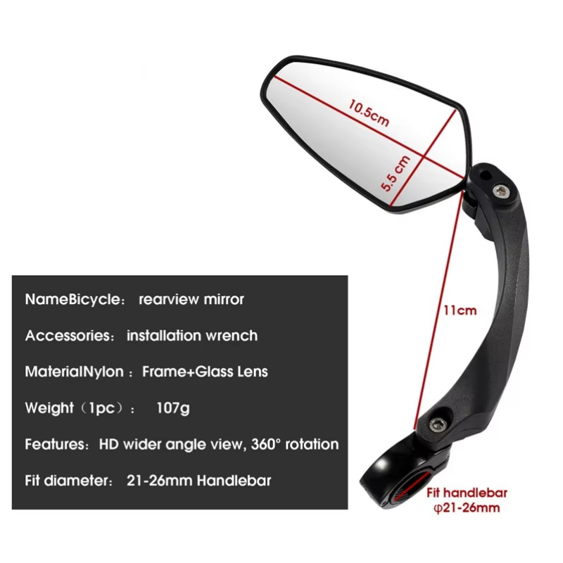 WEST BIKING-espejo retrovisor  - Cycling Zones reseña y precio