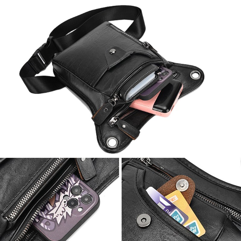 Riñonera de cuero Pu Vintage p - Cycling Commute Bag reseña y precio