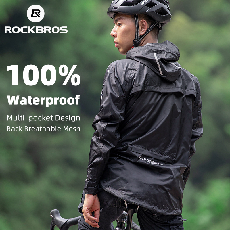 ROCKBROS-chubasquero impermeab - Cycling Rain Jacket Commute reseña y precio